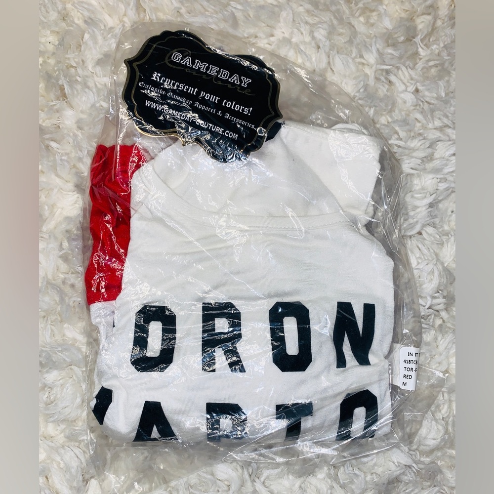 New Toronto Raptors Red & white Colorblock Long Sleeve T-Shirt 🏀 size Me
